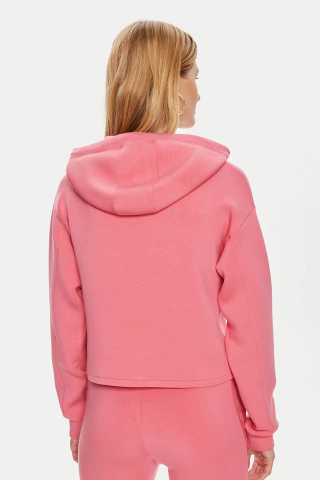 Guess Önde Üçgen Logolu Scuba Sweatshirt Pembe