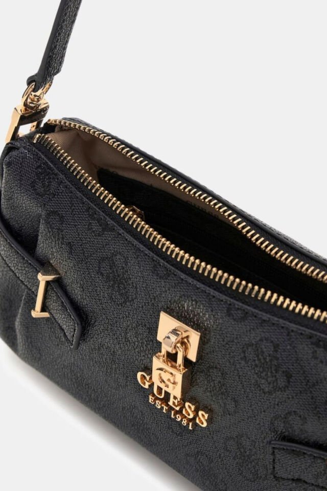 Guess  Yesba Mini Üstten Fermuarlı Çanta Siyah