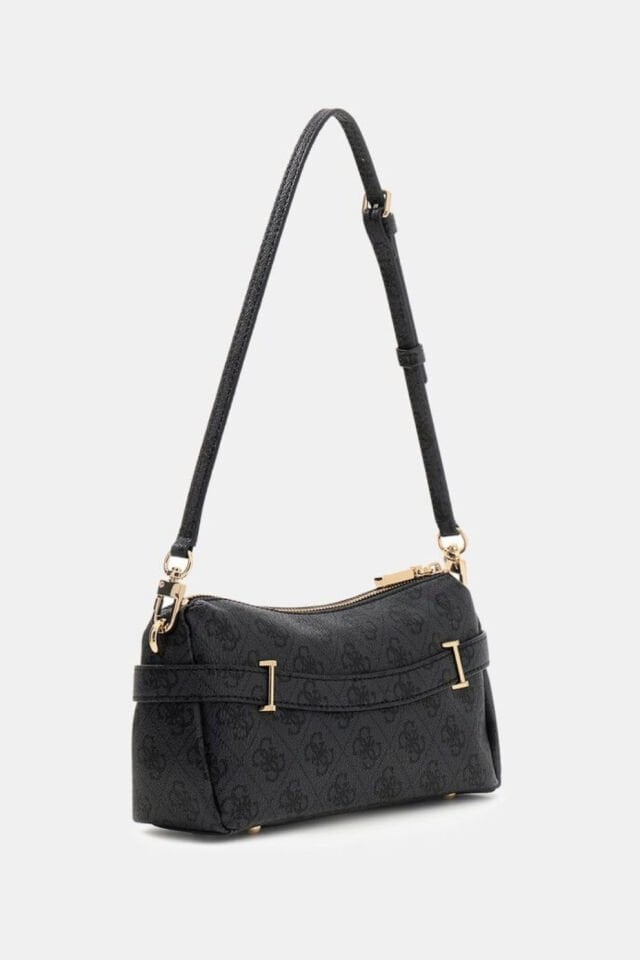 Guess  Yesba Mini Üstten Fermuarlı Çanta Siyah