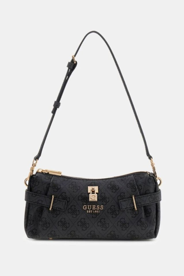 Guess  Yesba Mini Üstten Fermuarlı Çanta Siyah