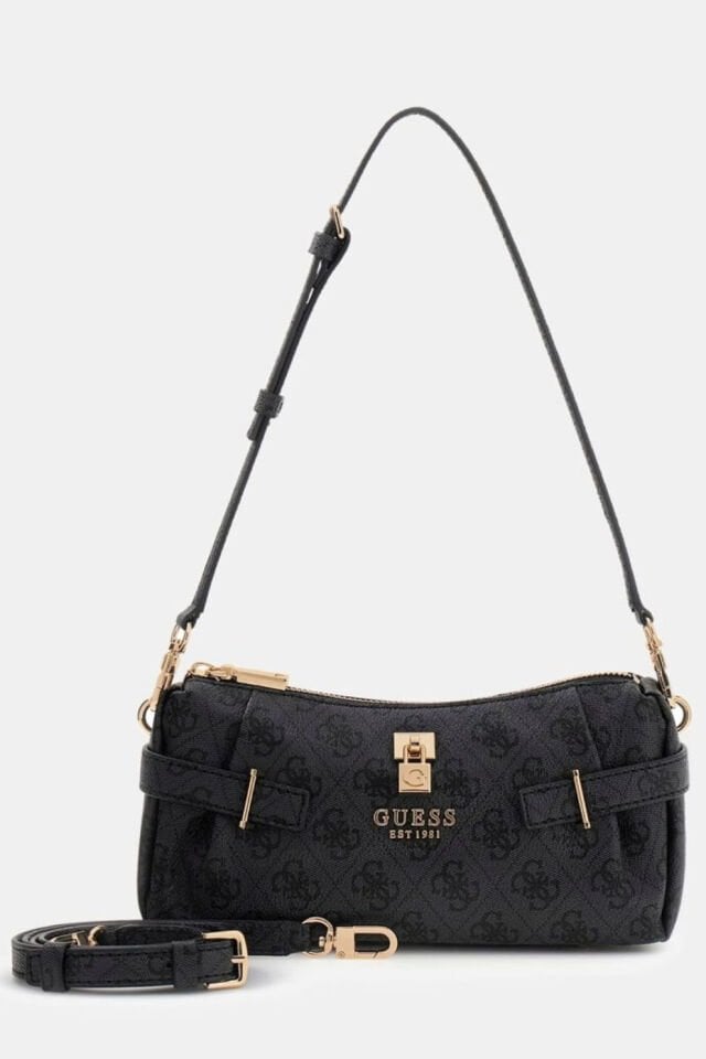 Guess  Yesba Mini Üstten Fermuarlı Çanta Siyah