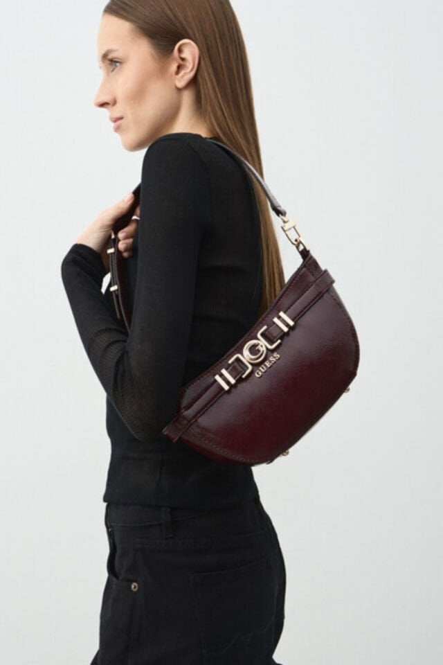 Guess Cirene Omuz Çantası Bordo