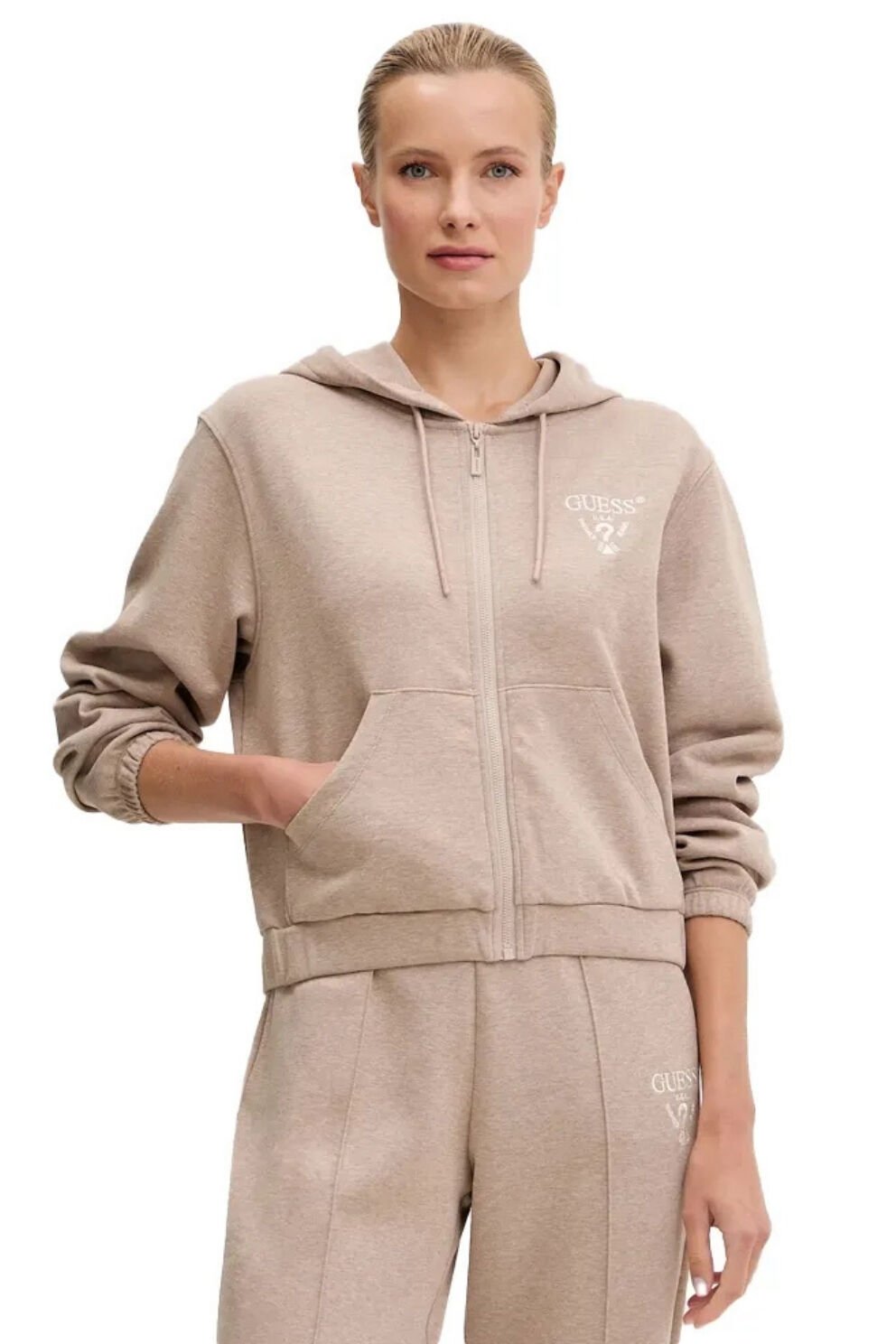 Guess Roberta Tam Fermuarlı Sweatshirt Ceket