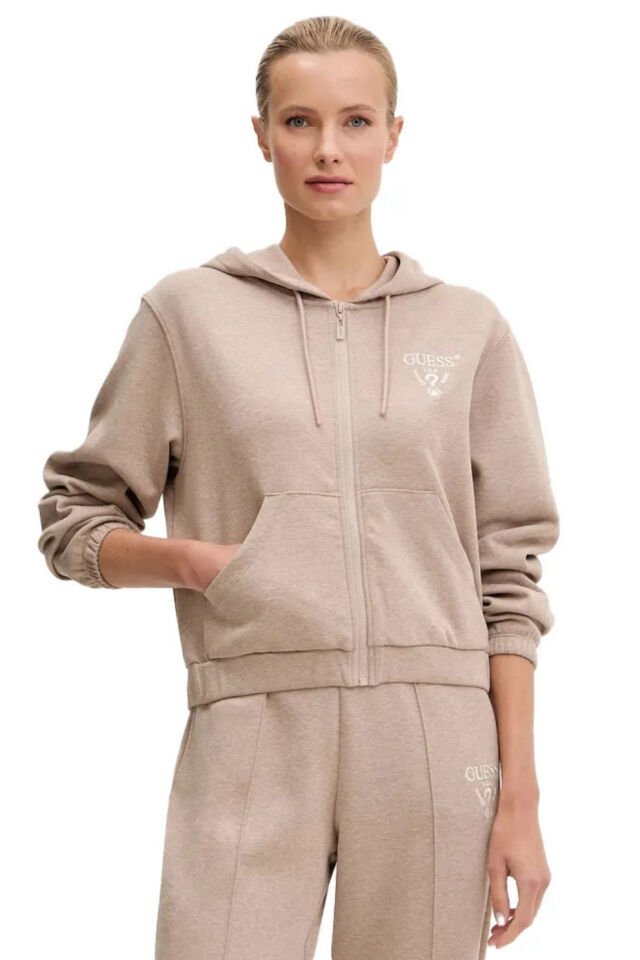 Guess Roberta Tam Fermuarlı Sweatshirt Ceket