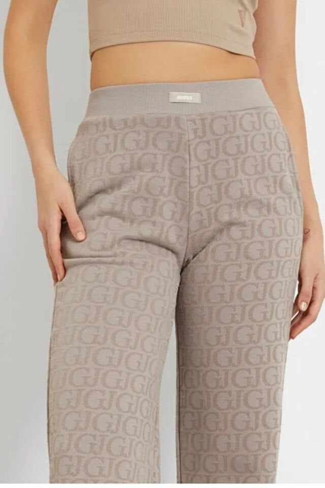 Guess Gj Logo Kadın Aktif Palazzo Fit Eşofman Altı Gri