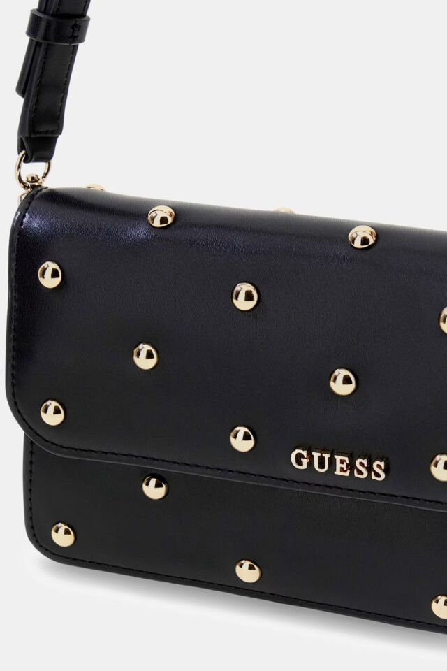 Guess Sadie Stud Omuz Çantası Siyah