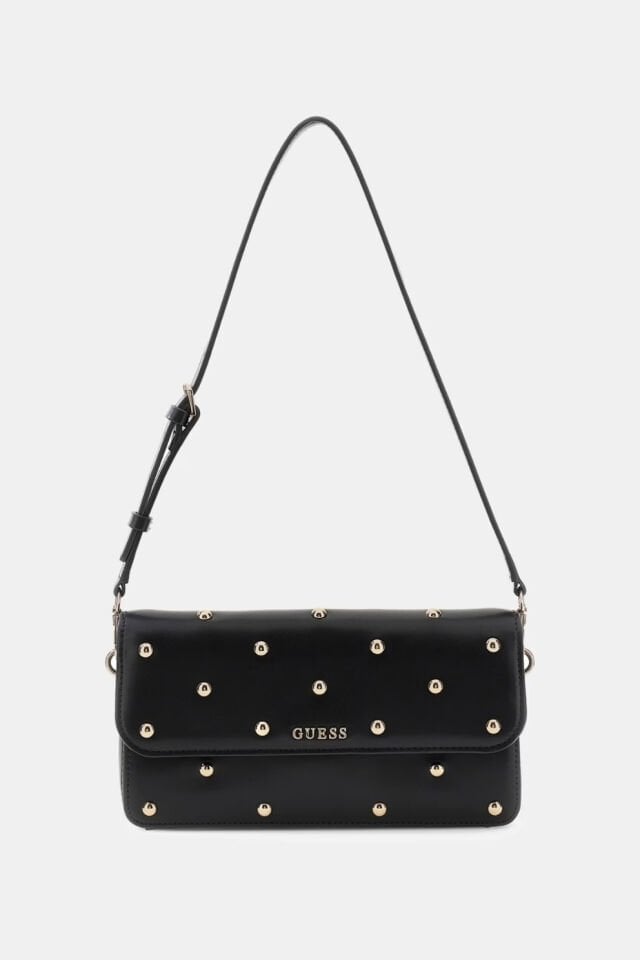 Guess Sadie Stud Omuz Çantası Siyah