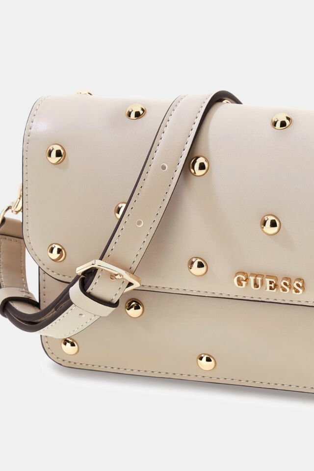 Guess Sadie Stud Omuz Çantası Bej