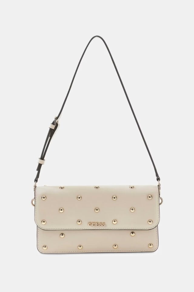 Guess Sadie Stud Omuz Çantası Bej