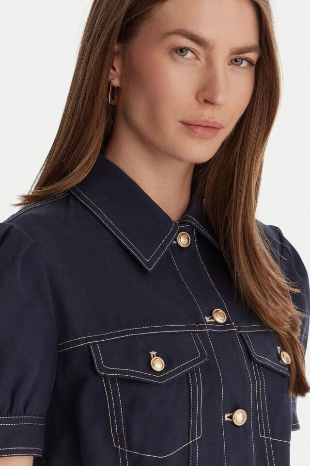 Guess Coreline Kadın Ceket Koyu Mavi