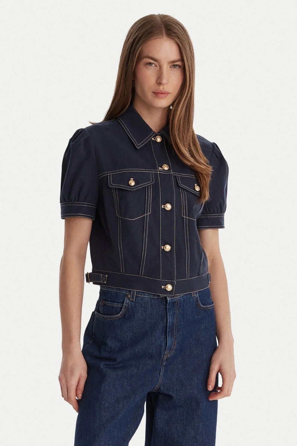 Guess Coreline Kadın Ceket Koyu Mavi