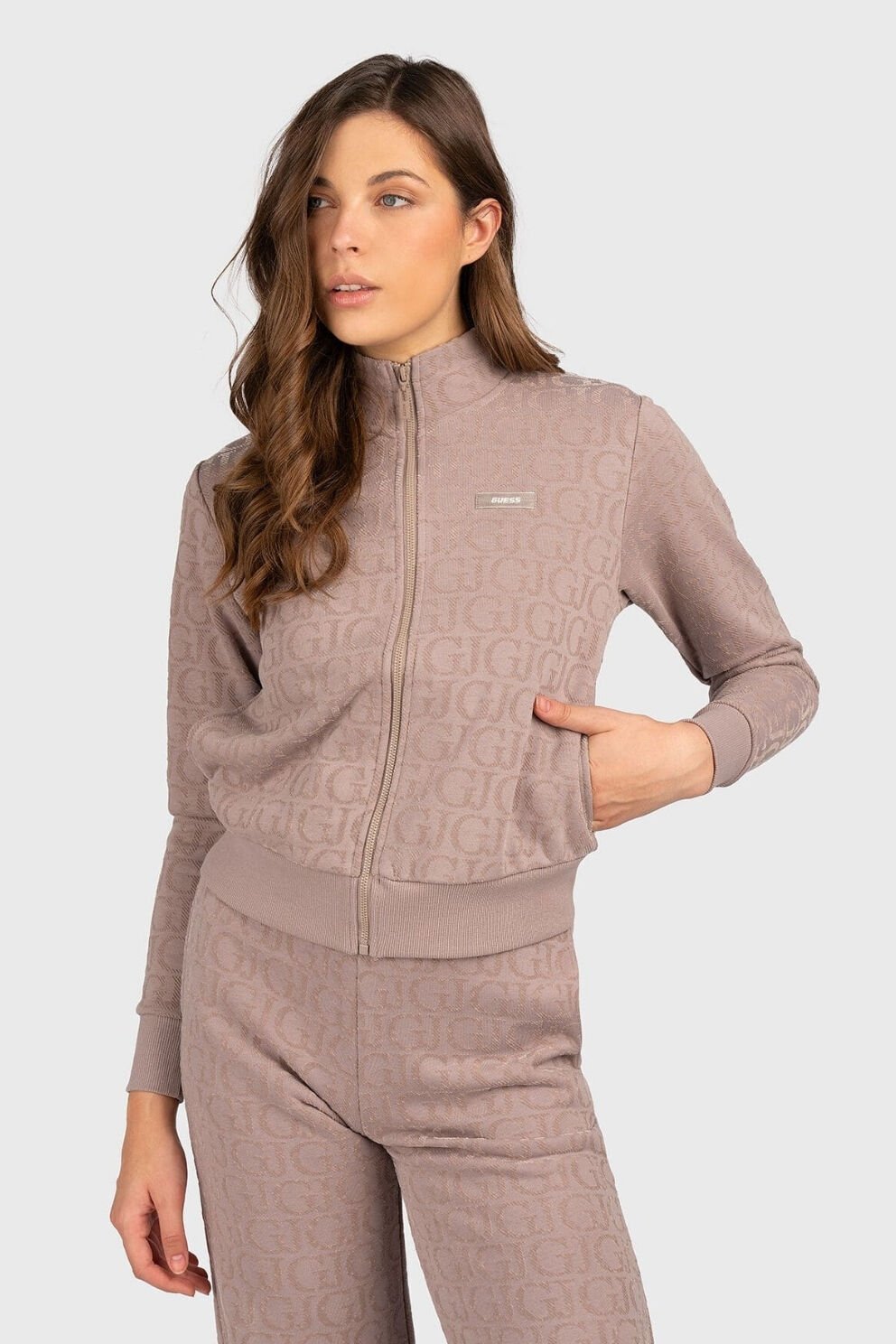 Guess Kadın Logolu Sweatshirt Hırka