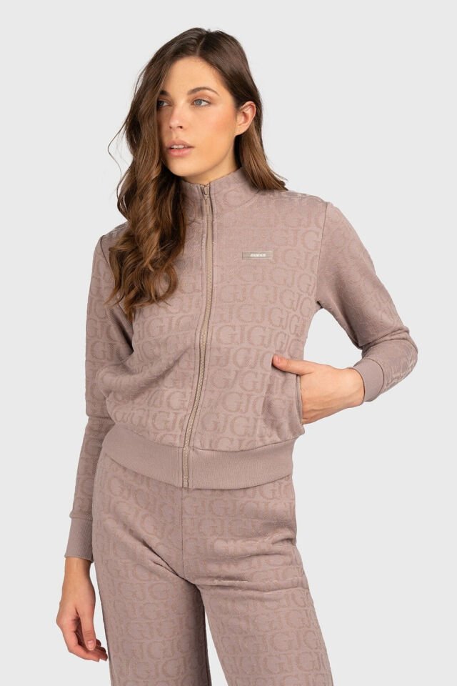 Guess Kadın Logolu Sweatshirt Hırka