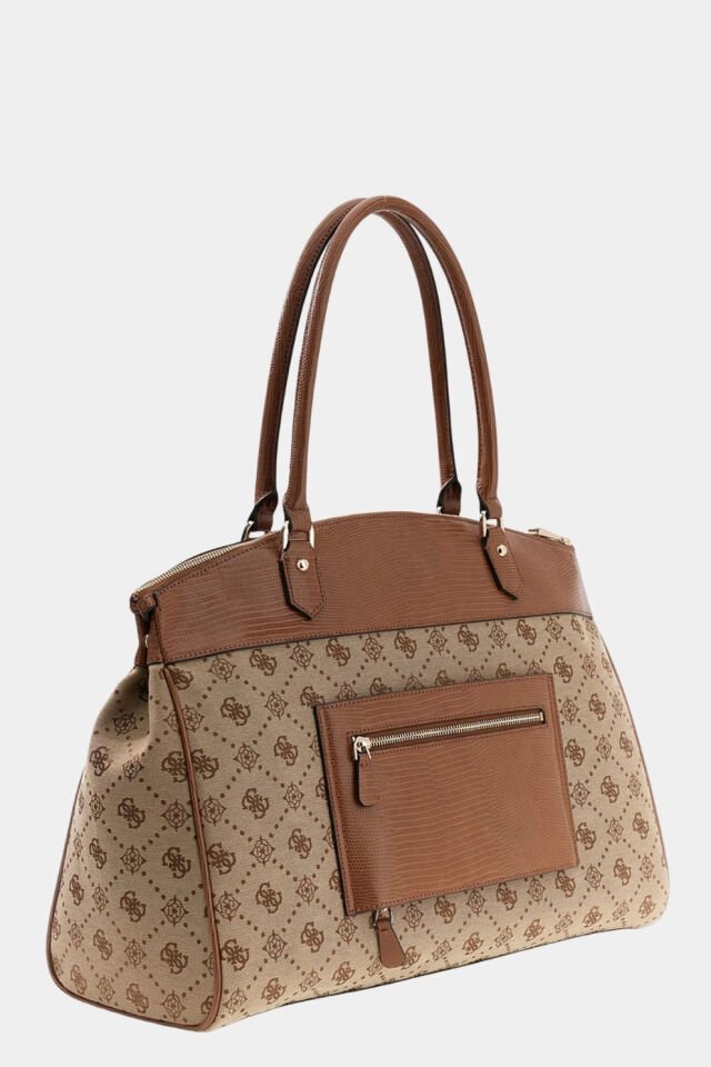 Guess Melinda Logo Kadın Seyahat Çantası Latte