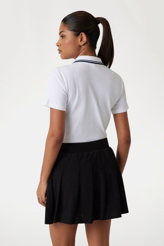 Guess Amaryllis Kadın Regular Polo Yaka Beyaz Kısa Kollu Tişört
