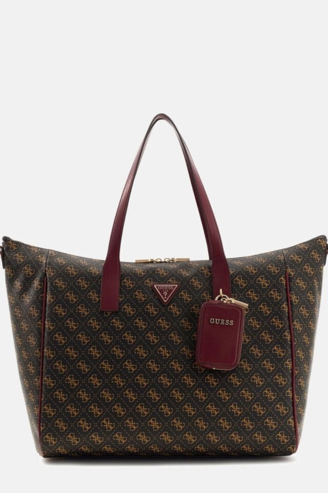 Guess Latona Carryon Büyük Boy El Çantası Kahverengi