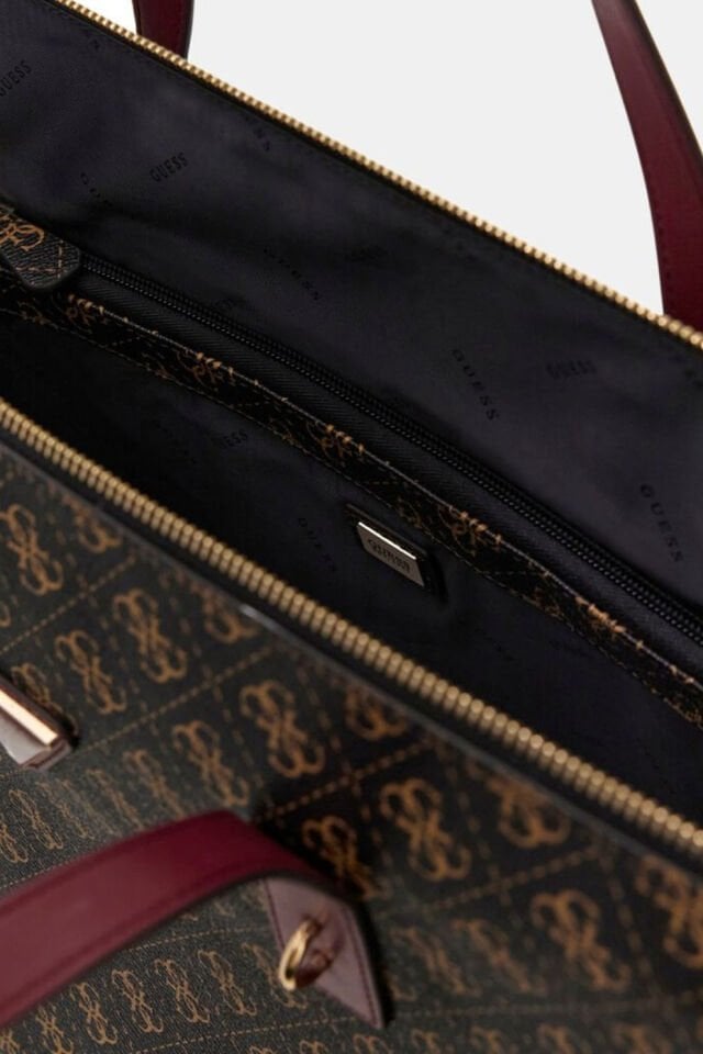 Guess Latona Carryon Büyük Boy El Çantası Kahverengi