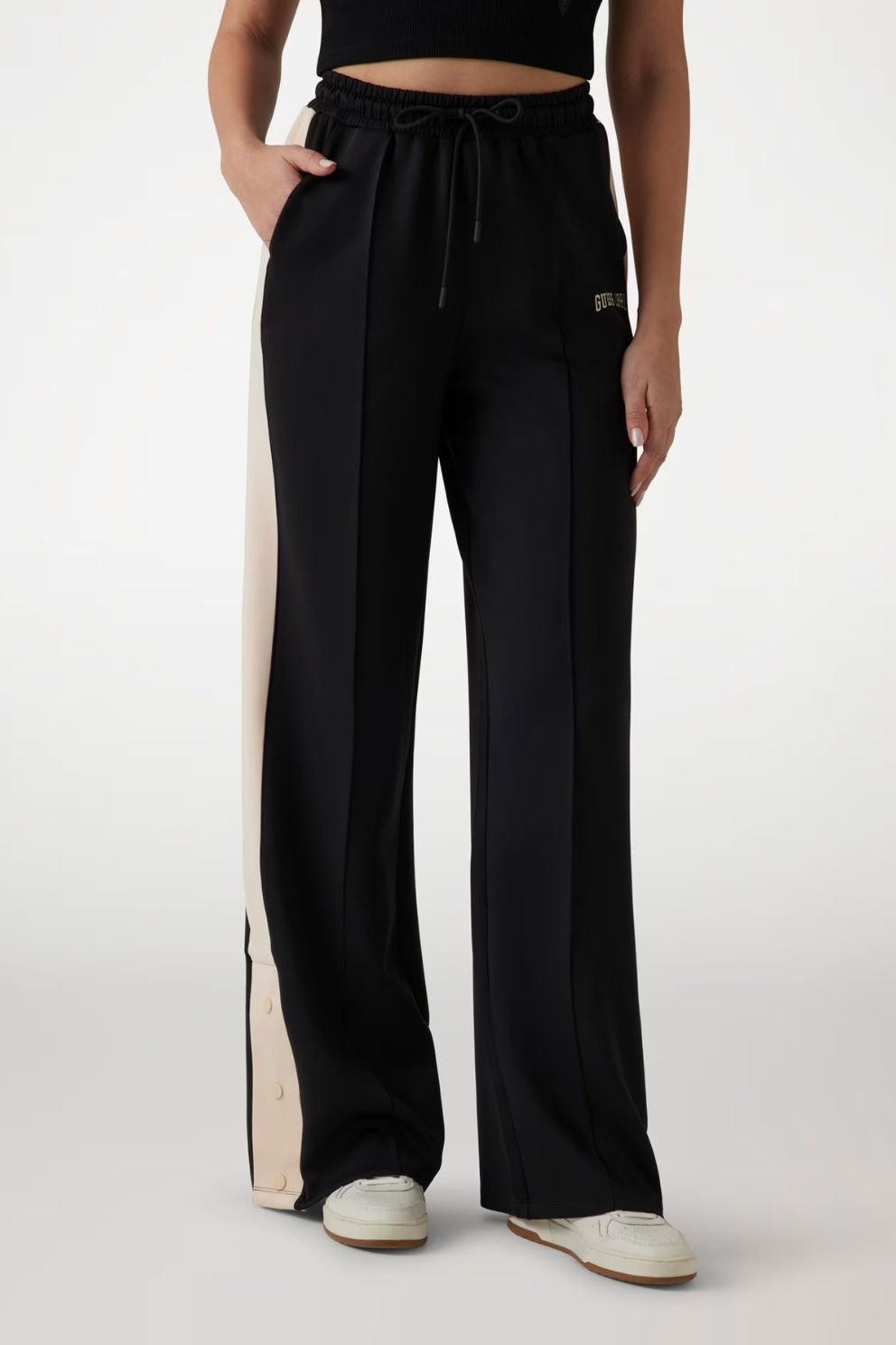 Guess Düz Kesim Jogger Pantolon Siyah