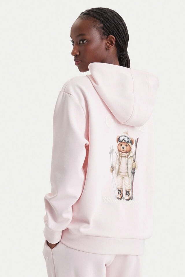 Guess Açık Pembe Oversize Sweatshirt