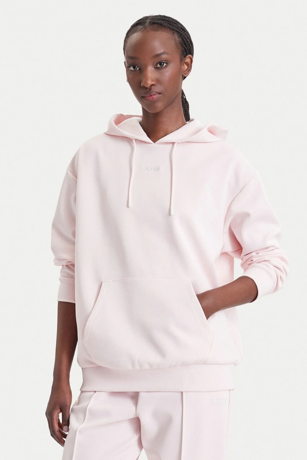Guess Açık Pembe Oversize Sweatshirt