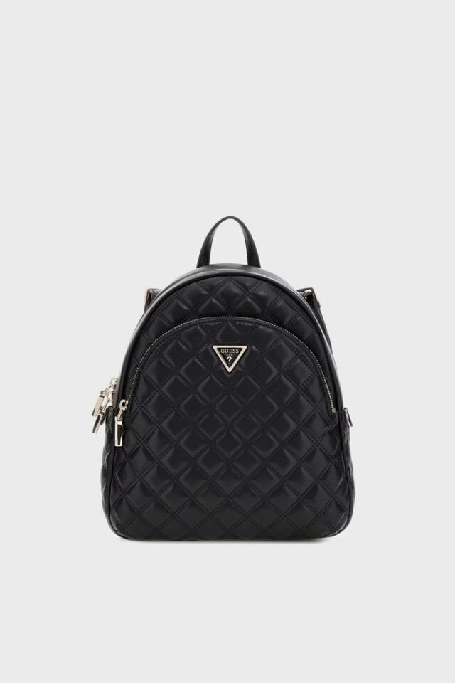 Guess Giully Kapitoneli Ayarlanabilir Omuz Askılı  Bayan Sırt Çantası Siyah