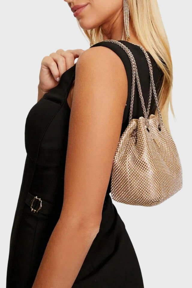 Guess Altın Kadın Çapraz Çanta