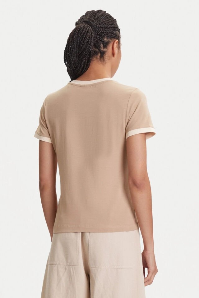 Guess Normal Kesim Tişört Bej