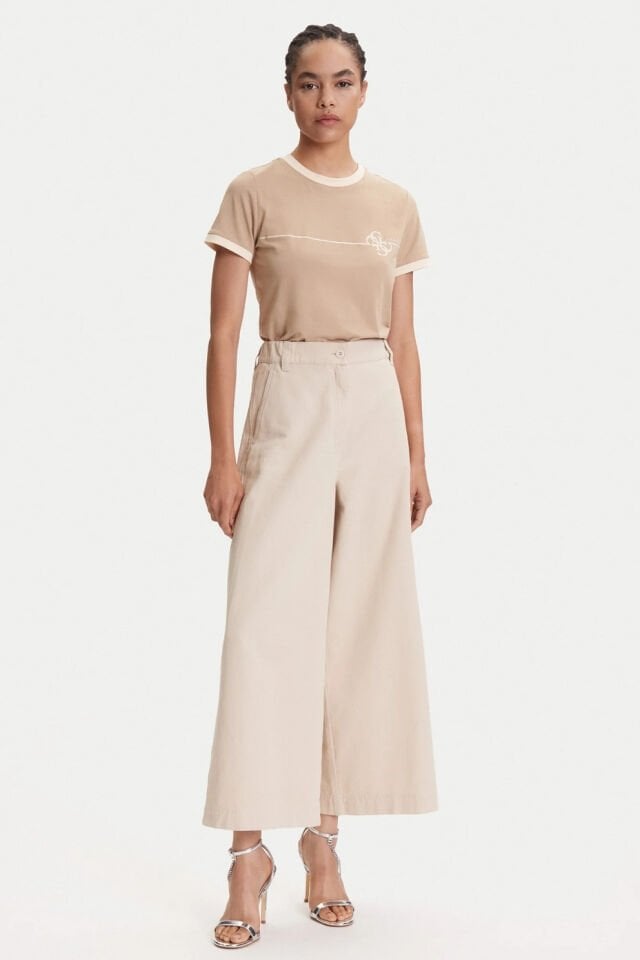 Guess Normal Kesim Tişört Bej