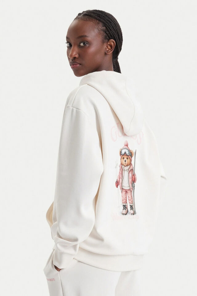 Guess Oversize Sweatshirt Ekru