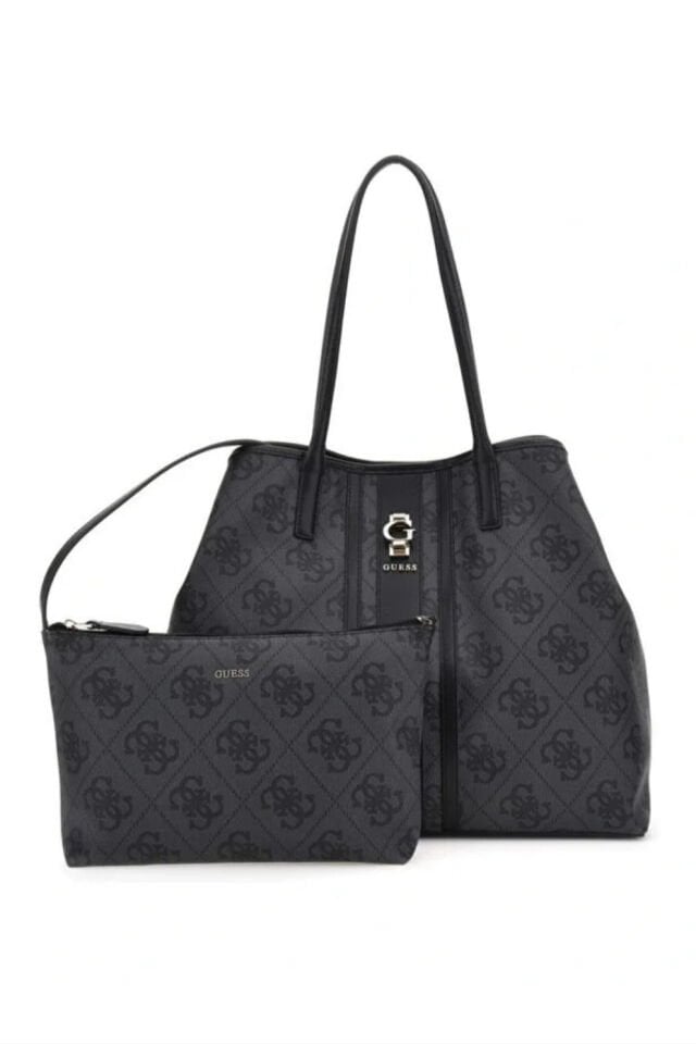 Erenia Tote Çanta Suni Deri Siyah