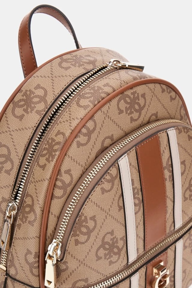 Guess 4G Logolu Erenia Sırt Çantası Açık Kahverengi