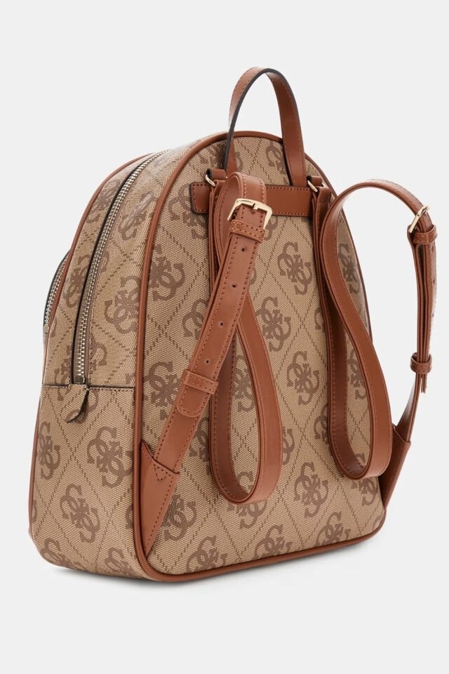 Guess 4G Logolu Erenia Sırt Çantası Açık Kahverengi