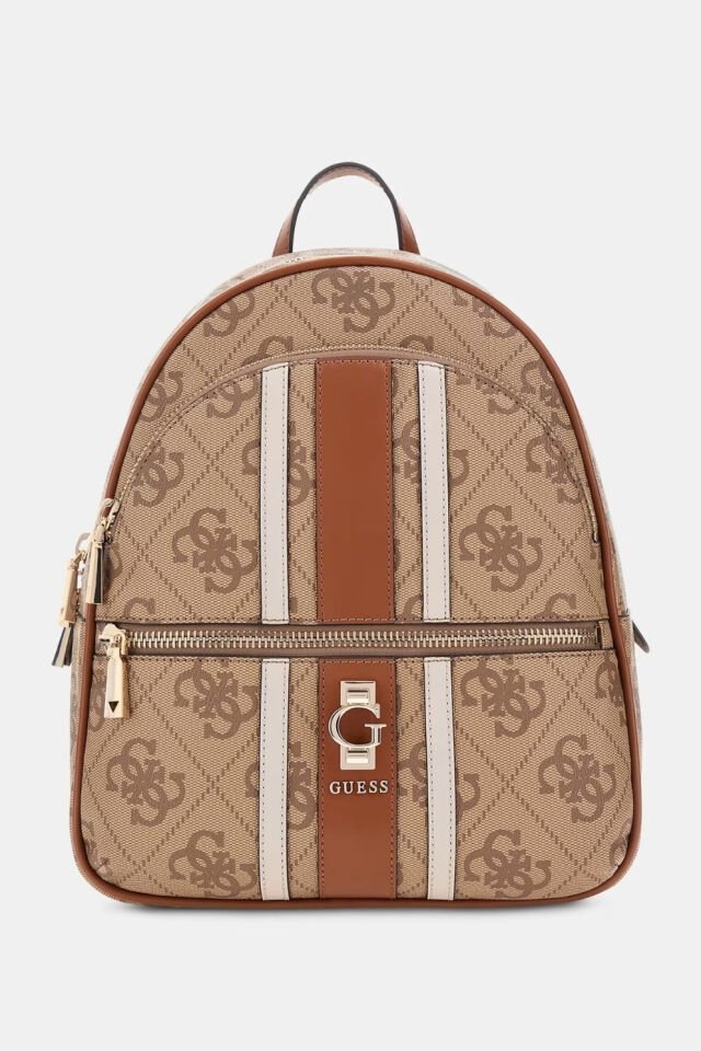 Guess 4G Logolu Erenia Sırt Çantası Açık Kahverengi