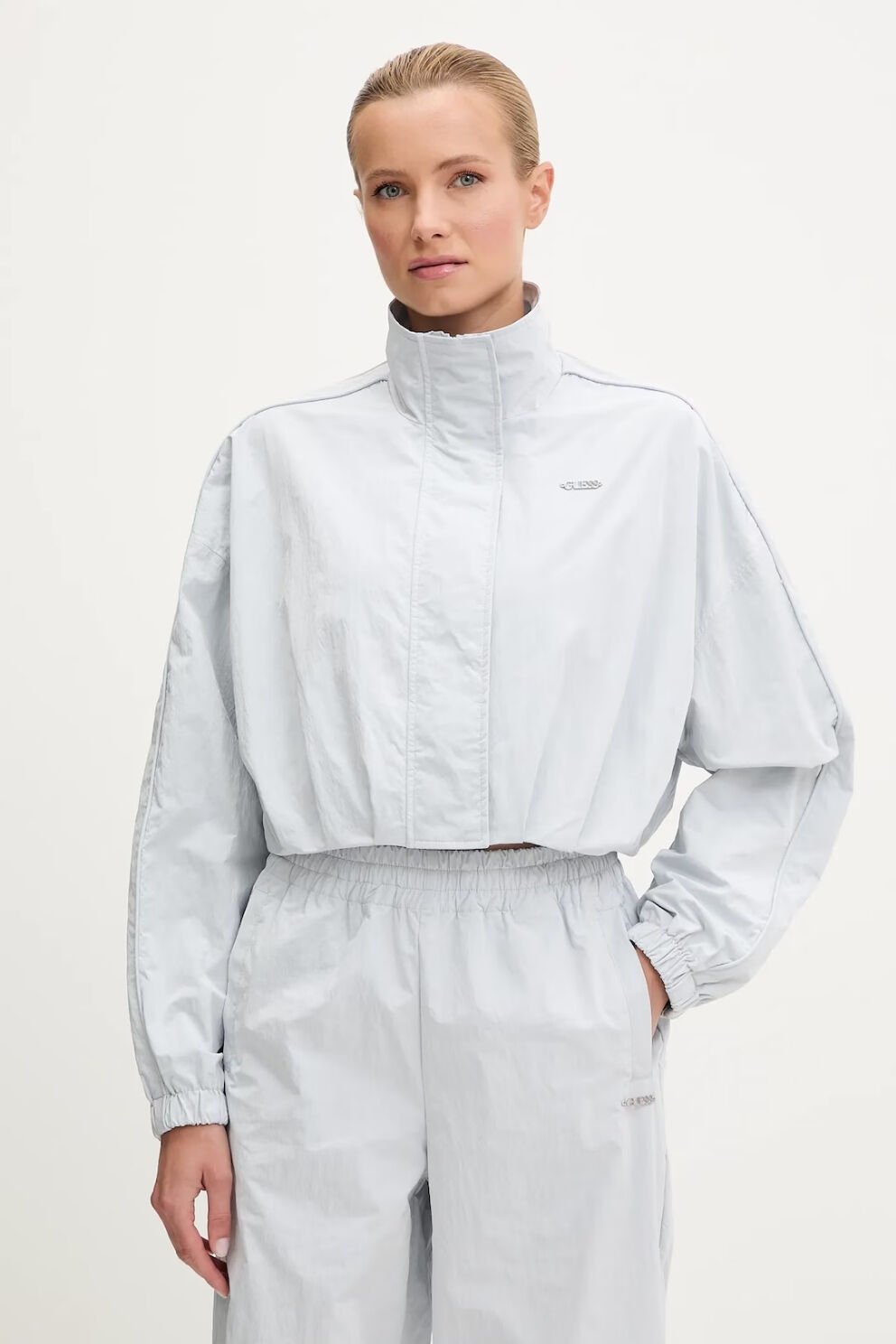 Guess Crop Kadın Kışlık Ceket Mavi