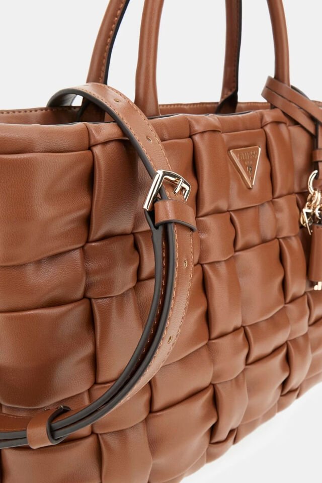 Guess Marion Dokuma El Çantası Kahverengi