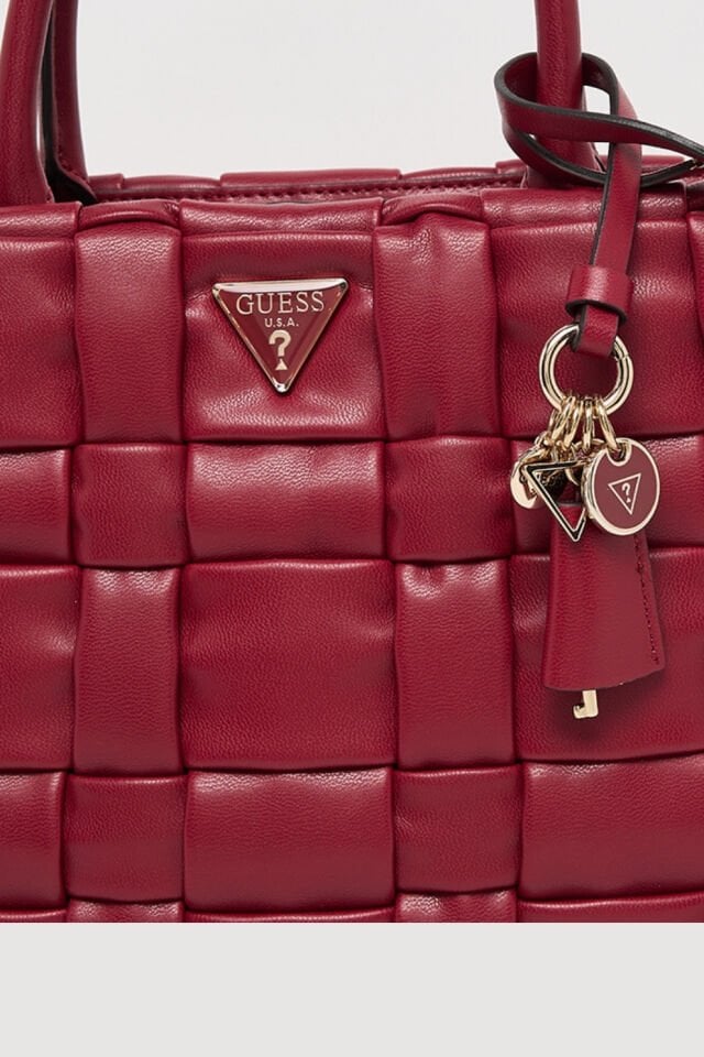 Guess Marion Dokuma El Çantası Kırmızı