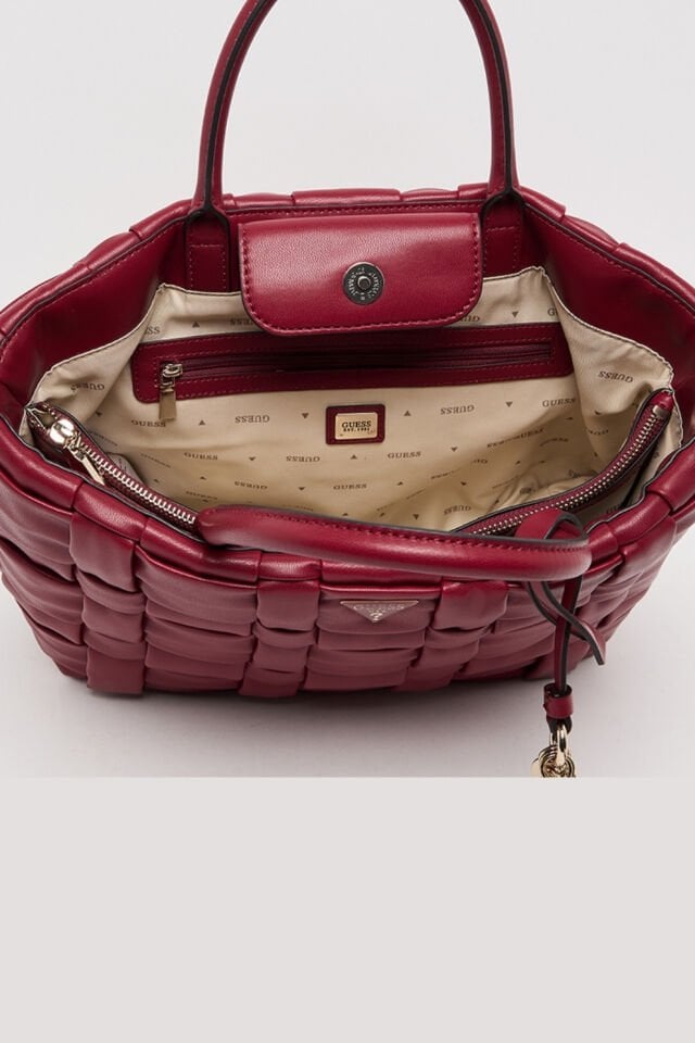 Guess Marion Dokuma El Çantası Kırmızı