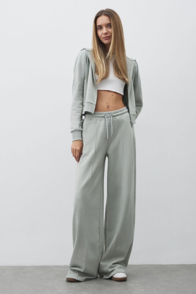 Guess Bol Paça Pantolon Yeşil