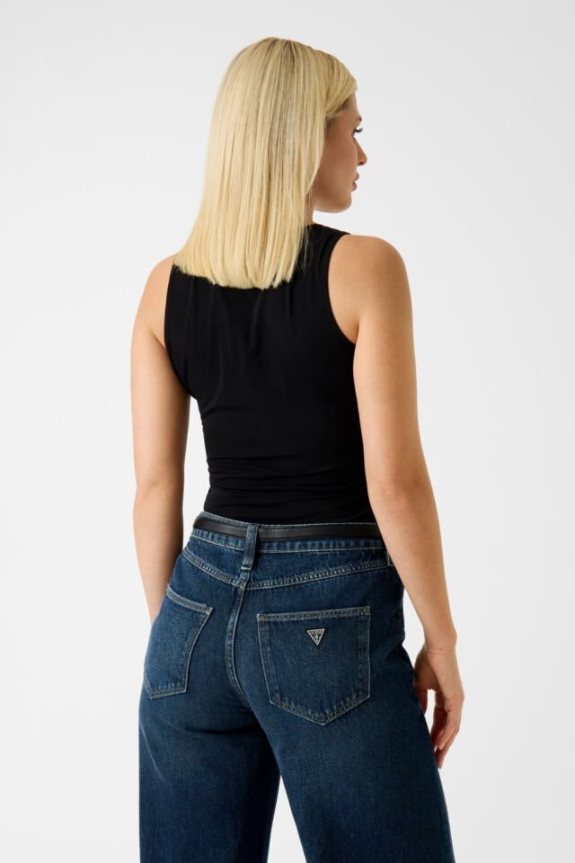 Guess  Logo Baskılı Atlet Siyah