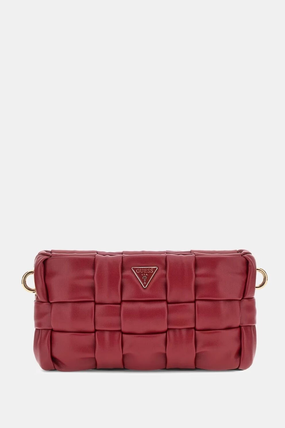 Guess Marion Dokuma Mini Omuz Çantası Kırmızı