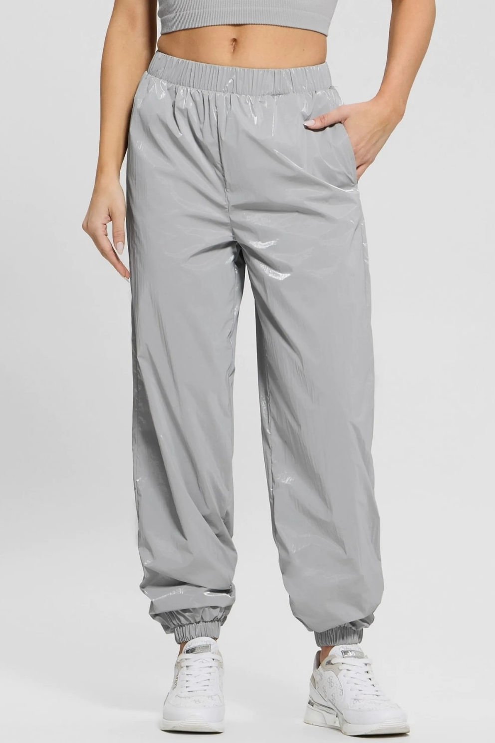 Guess Kadın Spor Uzun Pantolon Chris Gri