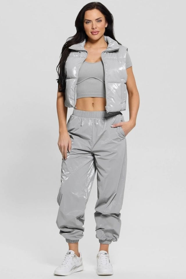 Guess Kadın Spor Uzun Pantolon Chris Gri