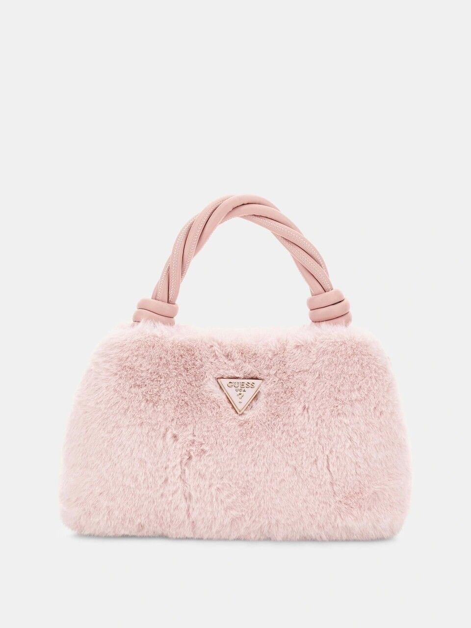 Guess Shaida Suni Kürk Mini El Çantası Pembe