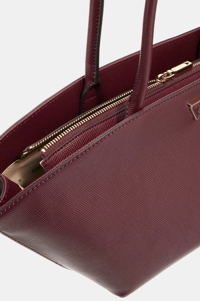 Guess Bolena Saffiano Omuz Çantası Bordo