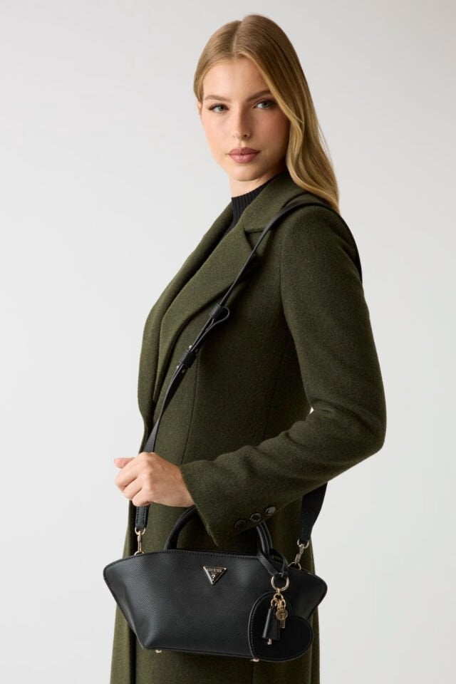 Guess Bolena Saffiano El Çantası Siyah