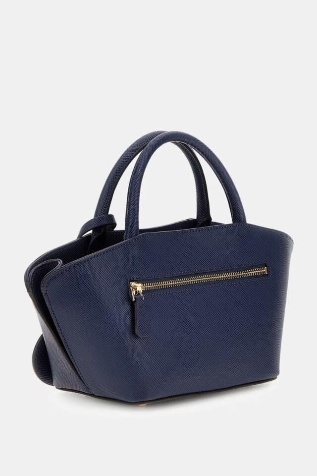 Guess Bolena Saffiano El Çantası Koyu Mavi