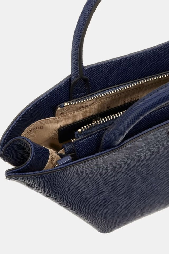 Guess Bolena Saffiano El Çantası Koyu Mavi