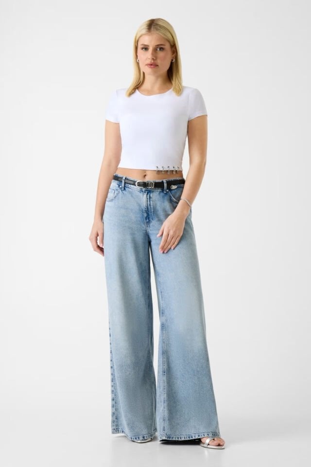 Guess Kısa Kesimli Örgü Üst Beyaz