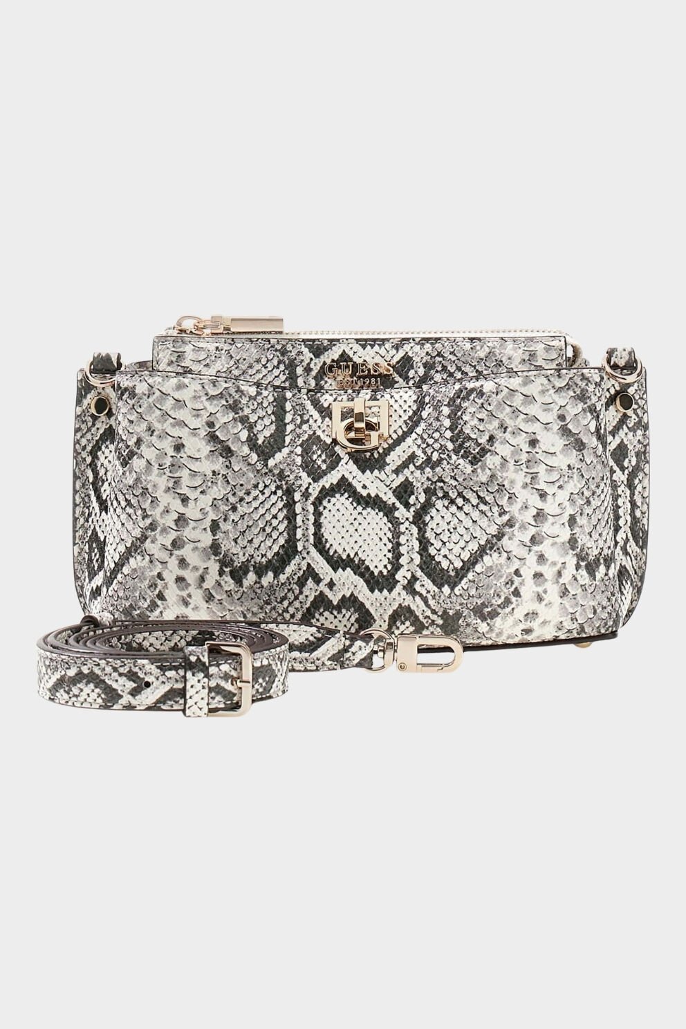 Guess Mini Bianca Yılan Derisi Görünümlü Çapraz Askılı Çanta