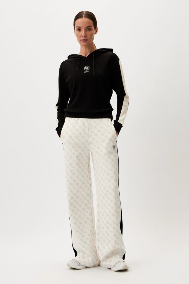 Guess Rib Örgü Sweatshirt Siyah